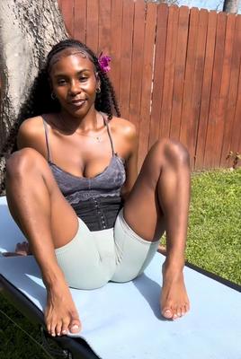 Sexy stretch and yoga feet