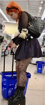 Candid tights creeping 